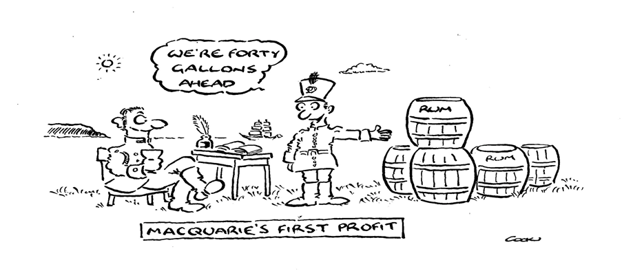 Cartoon showing two soldiers 