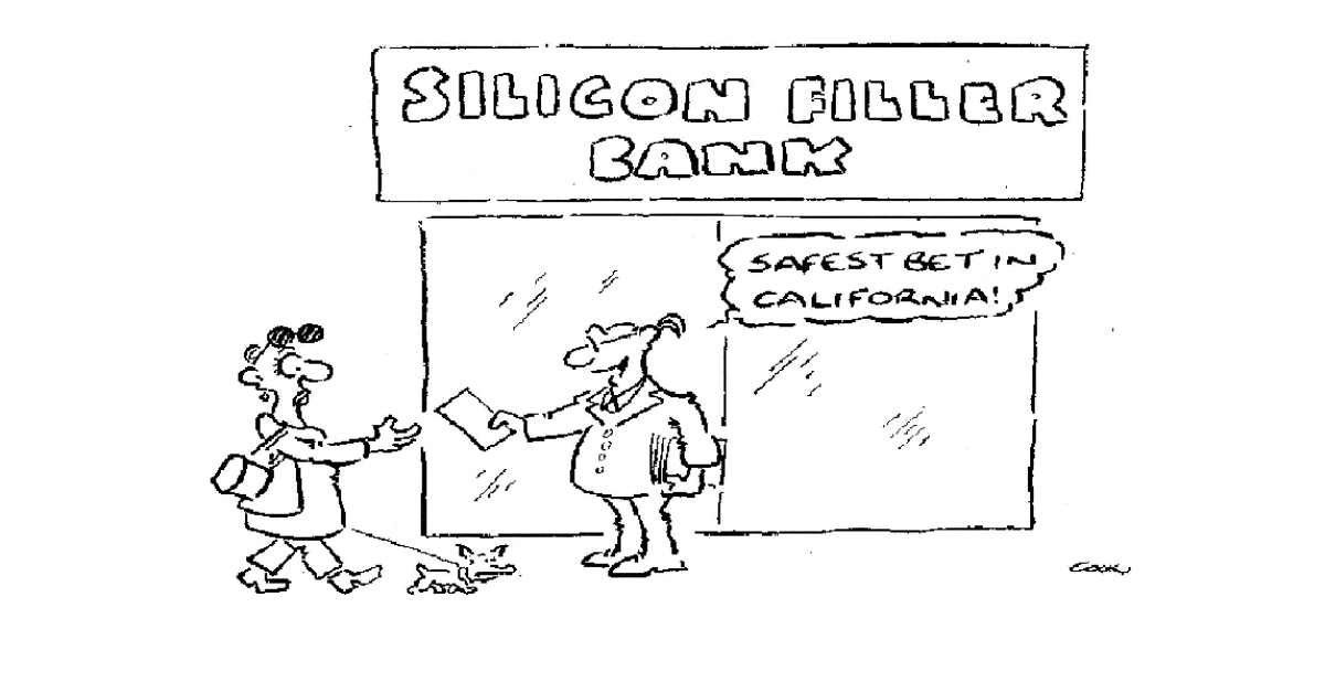 Cartoon-silicon-filler-bank